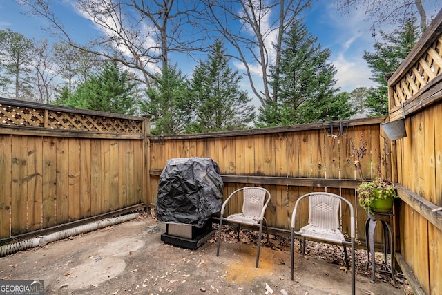 view of patio / terrace featuring area for grilling