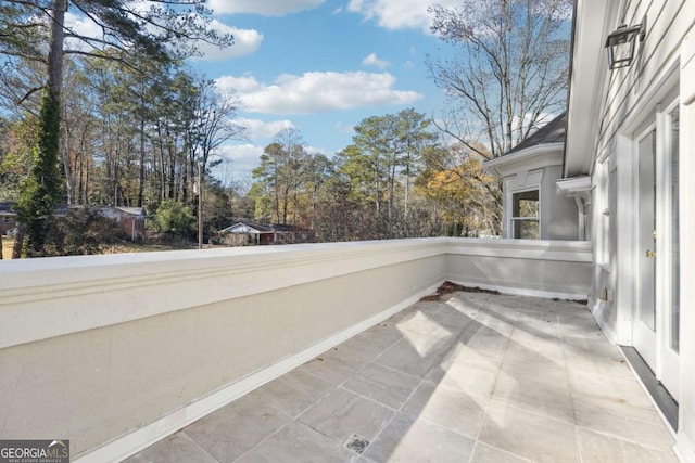 balcony featuring a patio