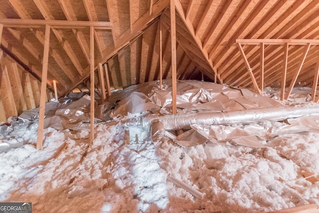 view of attic