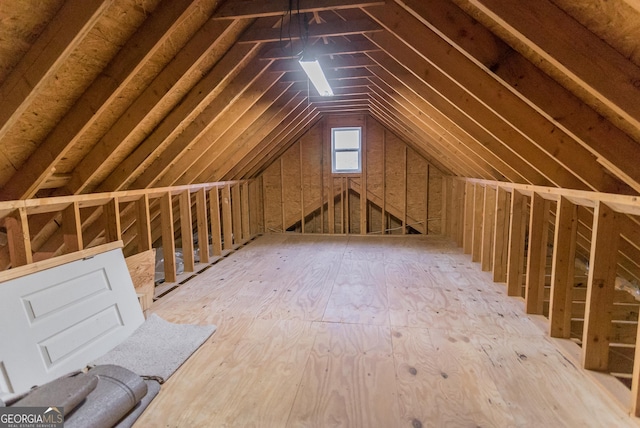 view of attic