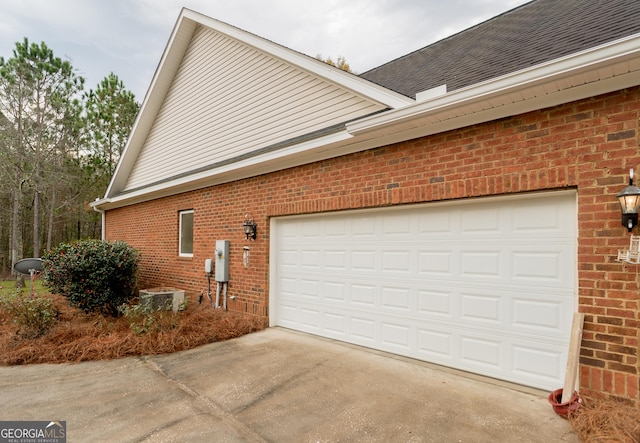 garage with central AC