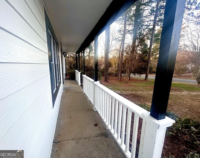 view of patio / terrace with a porch