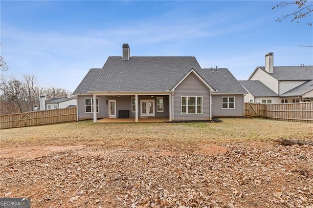 rear view of house with french doors