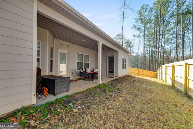 view of yard with a patio