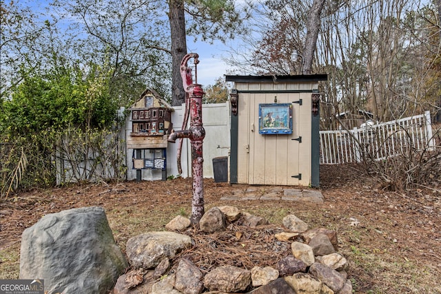 view of outdoor structure