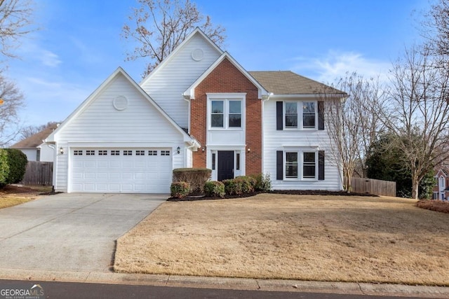 front of property featuring a garage