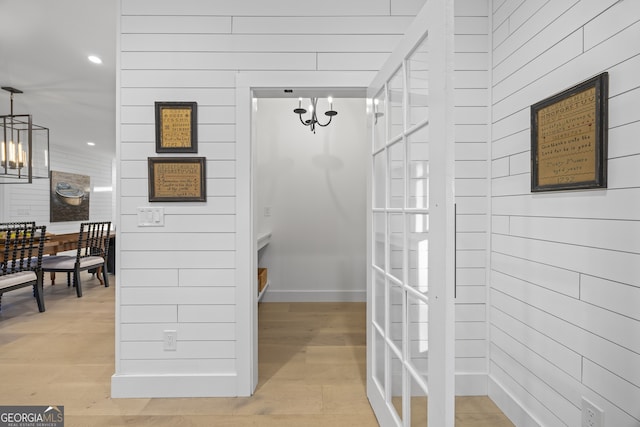 bathroom with hardwood / wood-style flooring