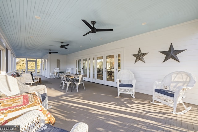 view of patio with french doors