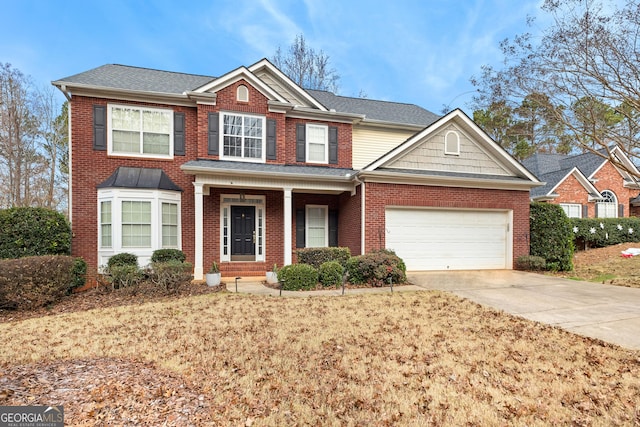 view of front of house featuring a garage