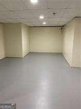 basement with a drop ceiling