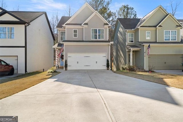 view of front of home featuring a garage