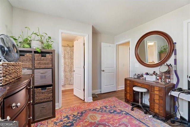 bathroom featuring hardwood / wood-style floors