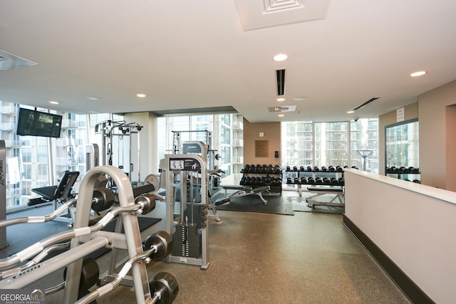 view of exercise room