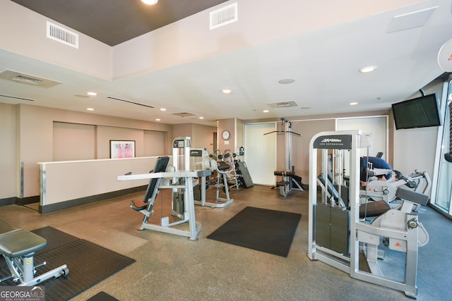 view of workout area