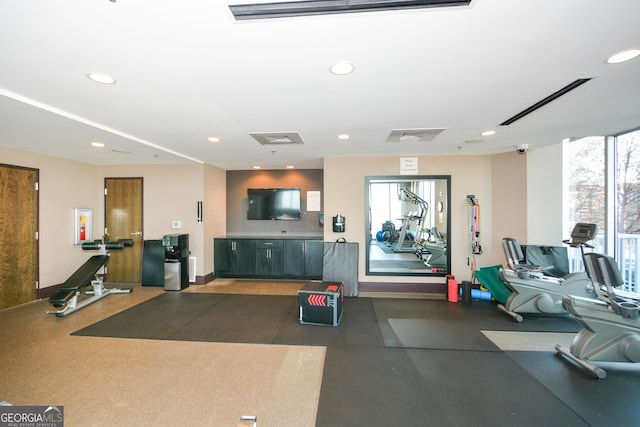 view of workout area