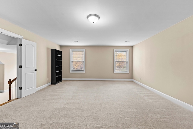 empty room with light carpet