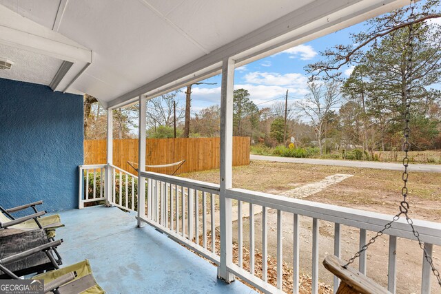 exterior space with a porch