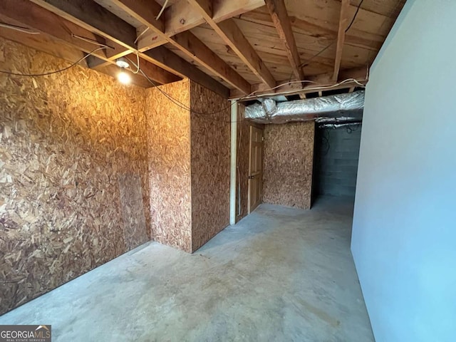 view of basement