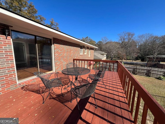 view of wooden deck