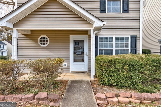 view of doorway to property