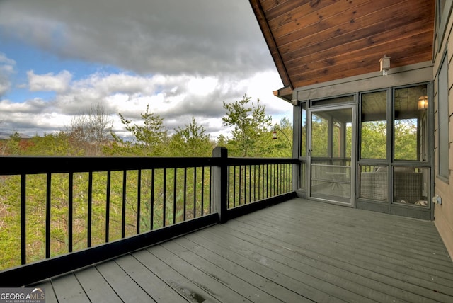 view of wooden terrace