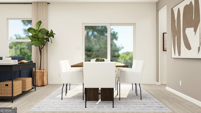 dining room featuring hardwood / wood-style floors