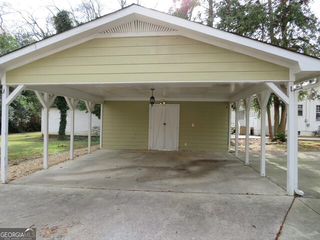 view of vehicle parking