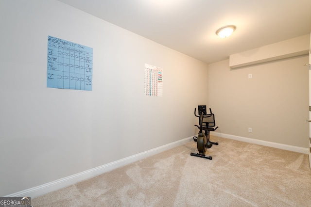 1560 Tapestry Rdg, Lawrenceville, GA 30045 - workout area featuring carpet flooring and baseboards