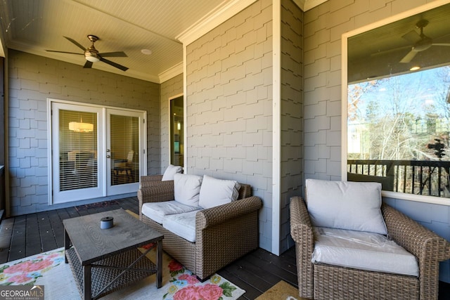 1560 Tapestry Rdg, Lawrenceville, GA 30045 - view of patio / terrace featuring a ceiling fan