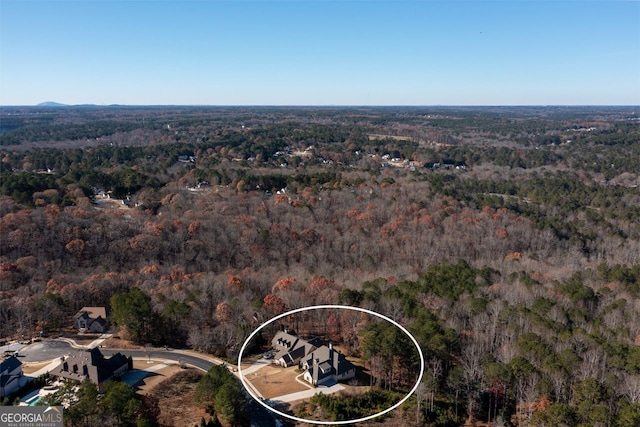 1560 Tapestry Rdg, Lawrenceville, GA 30045 - aerial view of property and surrounding area featuring a forest