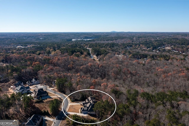 1560 Tapestry Rdg, Lawrenceville, GA 30045 - aerial view of property and surrounding area featuring a forest