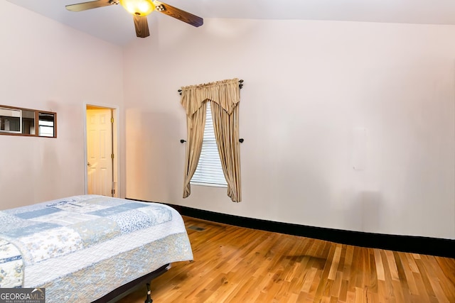 284 Tickanetley Rd, Ellijay, GA 30536 - bedroom featuring wood finished floors and a ceiling fan