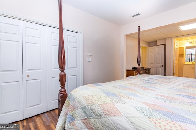 284 Tickanetley Rd, Ellijay, GA 30536 - bedroom with wood finished floors and a closet