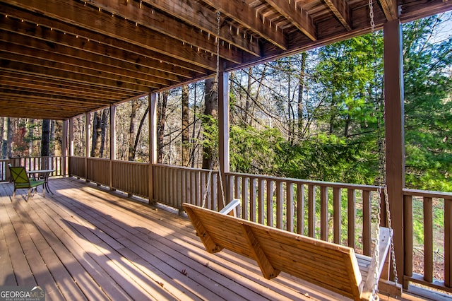 view of wooden deck