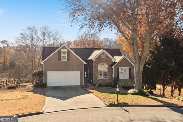 view of front facade with a garage