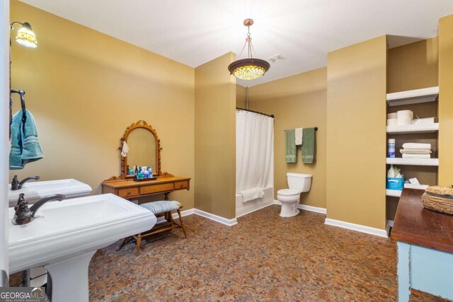 dining space with light colored carpet