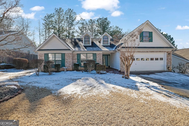 view of front property with a garage