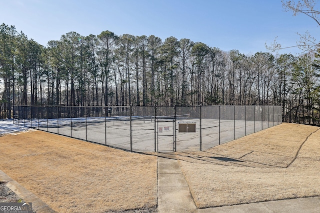 view of tennis court