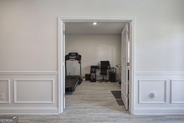 interior space featuring light hardwood / wood-style floors