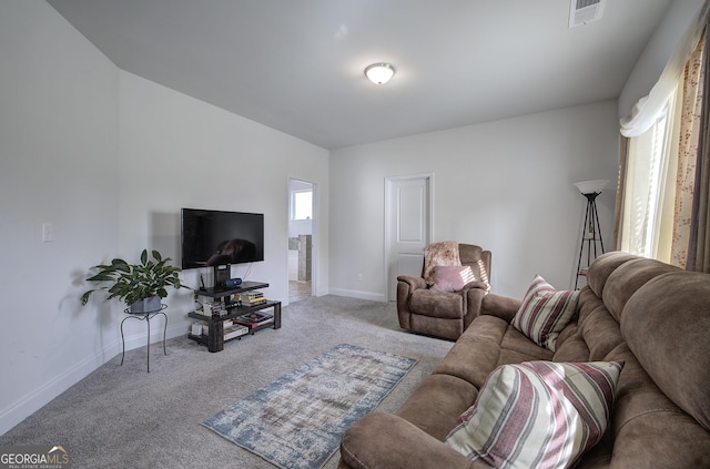 view of carpeted living room