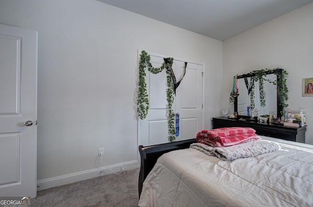 bedroom featuring carpet flooring