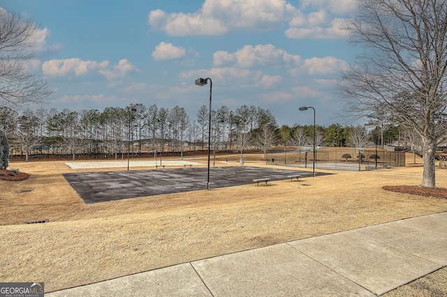 view of sport court