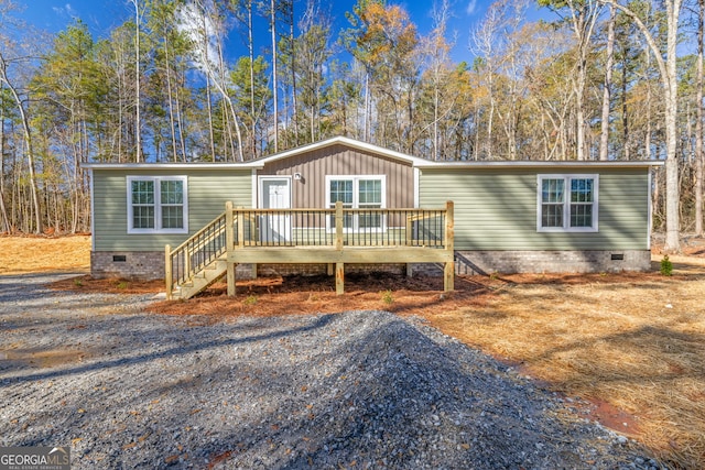 45 Tahoe Trl, Martin, GA 30557 - manufactured / mobile home featuring a deck