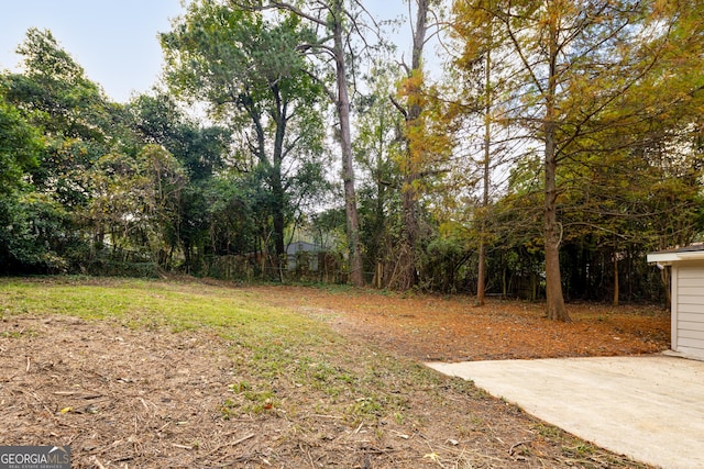 view of yard featuring a patio