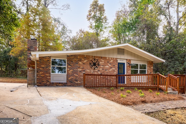 view of ranch-style house