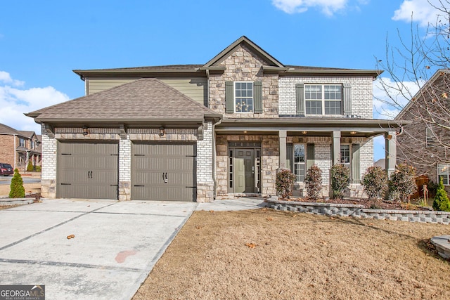 view of front of house featuring a garage