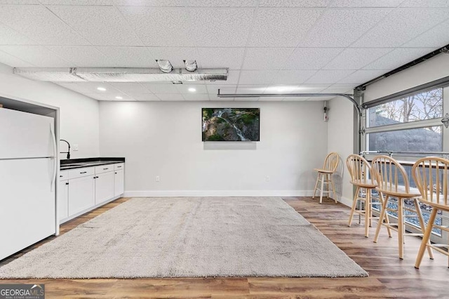 interior space with white fridge