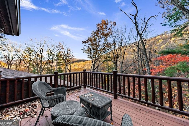 view of wooden terrace