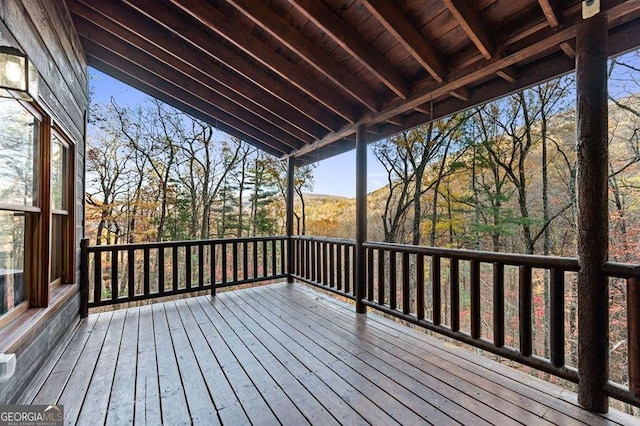 view of wooden terrace