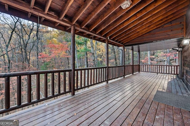 view of wooden terrace